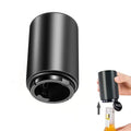 Summala - Destapador de Cerveza, Abridor Automático con Tapa magnética, Destapador de Botellas de acero inoxidable (Negro)