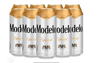 Cerveza Clara Modelo Especial tipo Pilsner 24 latones de 473ml, aroma a azahar y sabor a lúpulo fresco