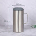 Termo Porta Cerveza 2 en 1 de 1.2L,Enfriador de Cerveza Porta Botellas y Latas, Vaso Térmico de Doble Pared de Acero Inoxidable (Acero)