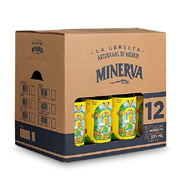 CERVEZA MINERVA | Cerveza Minerva Línea Maestra San Cristóbal 12 pack | 12 Cervezas Artesanales De 355 ml Cada Una | Cerveza Artesanal Línea Maestra San Cristóbal | Sabor a maracuyá, mango y naranja | ¡La Cerveza Artesanal De México!