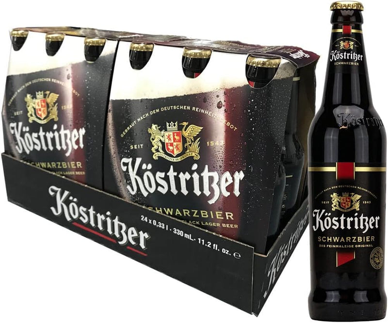 Cerveza Kostritzer Schwarzbier 24 botella Lager 355 ml