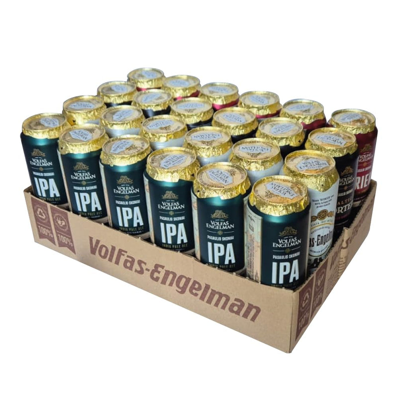 24 cervezas lituanas Volfas Engelman de 568 ml surtido