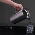 Termo Porta Cerveza 2 en 1 de 1.2L,Enfriador de Cerveza Porta Botellas y Latas, Vaso Térmico de Doble Pared de Acero Inoxidable (Acero)