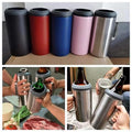 Termo Porta Cerveza 2 en 1 de 1.2L,Enfriador de Cerveza Porta Botellas y Latas, Vaso Térmico de Doble Pared de Acero Inoxidable (Acero)