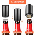 Summala - Destapador de Cerveza, Abridor Automático con Tapa magnética, Destapador de Botellas de acero inoxidable (Negro)