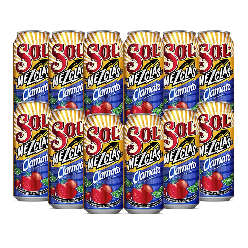 Cerveza Preparada Sol Clamato 24 Latas de 473ml