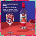 BACARDÍ, Ron Sabor Frambuesa de 750 ml, Ron Saborizado, Dulce y Cítrico, Fórmula Única, Para Mezclar, Servir Frío