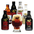 Cerveza Gulden Draak, Cerveza Augustinj Donker, Cerveza Importada de Bélgica, Pack de Cervezas Mixto, Incluye Un Huevo Dragon de 330 ML, Cerveza Estilo Belgian Strong Ale , Cerveza Con Una Segunda Fermentación, Cerveza Triple, Cerveza Quadruple, Copa Orig