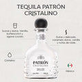 TEQUILA CRISTALINO AÑEJO PATRÓN 700 ML, Orgullosamente Mexicano, 100% Agave Azul Cocido, Hecho a Mano, Ingredientes Naturales