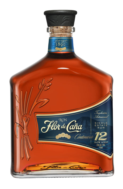 Flor de Caña | Ron 12 Años, Sin Azúcar, Alc. Vol. 35%, 750 ml