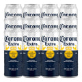 Cerveza Clara Corona Extra tipo Pilsner paquete de 12 latones de 710ml, disfruta su auténtico sabor ligeramente amargo y Fresco, disfrutala fría.