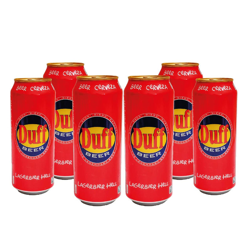 Six Pack Cerveza Duff Lagerbier Hell Lata 500ml c/u