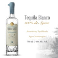 TIERRA NOBLE | Tequila Blanco 100% de Agave | Aromático y Equilibrado | Alcohol Vinos y Licores con Notas Herbales Menta y Cítricos - Agave Multirregión | 750ml