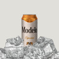 Cerveza Clara Modelo Especial tipo Pilsner 24 latones de 473ml, aroma a azahar y sabor a lúpulo fresco