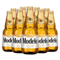 Cerveza Clara Modelo Especial tipo Pilsner 12 botellas de 355 ml, aroma a azahar y sabor a lúpulo fresco