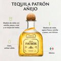 TEQUILA PATRÓN AÑEJO 700 ML, Orgullosamente Mexicano, Destilado de Agave Azul, Proceso Artesanal