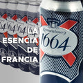 CARLSBERG Cerveza Kronenbourg 1664 Lager Lata 500 24 Pack Importada Francesa Paquete De 24 Cervezas | Cerveza Clara Savoir-Faire Estilo Lager Belga (Laeger)