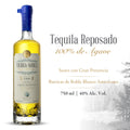 TIERRA NOBLE | Tequila Reposado 100% de Agave | Alcohol Vinos y Licores Sabor Ciruela Pasa Almendras Tostadas Vainilla y Dulce de Leche | Dorado Brillante - Barricas de Roble Americano | 750ml