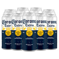Cerveza Clara Corona Extra tipo Pilsner paquete de 12 latones de 710ml, disfruta su auténtico sabor ligeramente amargo y Fresco, disfrutala fría.