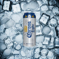 Cerveza Clara Corona Light tipo Pilsener, 12 latones de 710 ml, disfruta su auténtico sabor ligeramente amargo y Fresco, disfrútala fría
