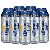 Cerveza Clara Corona Light tipo Pilsener, 12 latones de 710 ml, disfruta su auténtico sabor ligeramente amargo y Fresco, disfrútala fría