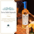 TIERRA NOBLE | Tequila Reposado 100% de Agave | Alcohol Vinos y Licores Sabor Ciruela Pasa Almendras Tostadas Vainilla y Dulce de Leche | Dorado Brillante - Barricas de Roble Americano | 750ml