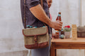 Picnic Time - Recipiente para 6 botellas de cerveza con abrebotellas integrado, marrón, verde, caqui (khaki green/brown), Оne Расk