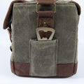 Picnic Time - Recipiente para 6 botellas de cerveza con abrebotellas integrado, marrón, verde, caqui (khaki green/brown), Оne Расk