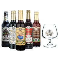 Paquete de 5 cervezas británicas Samuel Smith + Copa